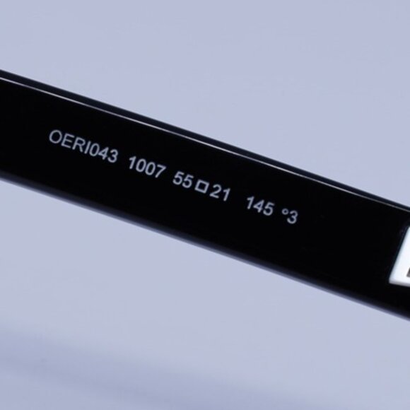 Off-White OERI043 JACOB 1007 Sunglasses Black Rectangle Frame, Grey Lenses - Picture 8 of 11